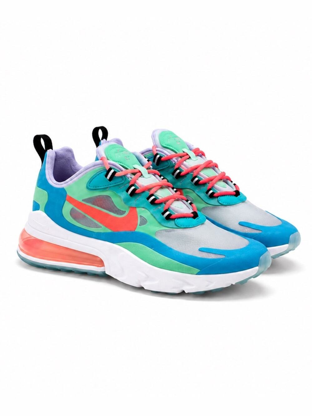 Nike Air Max 270 React Electro Green Blue Lagoon Sneakers Size 10